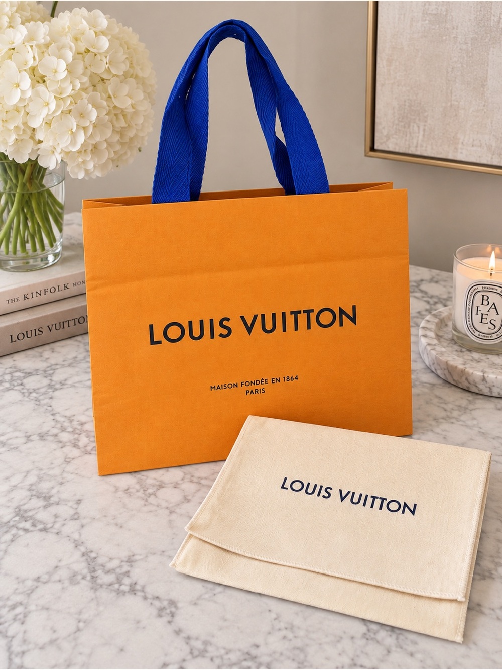 Louis Vuitton Empty Gift Box Shopping Bag & Dust Bag Packaging Set